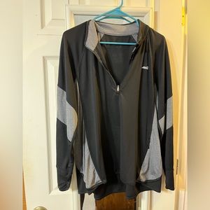Avia black and gray quarter zip performance pullover xxl